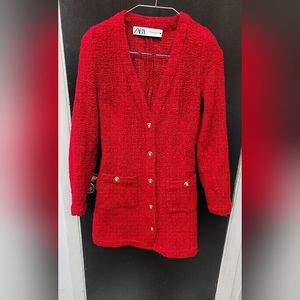 Red Zara Blazer Dress